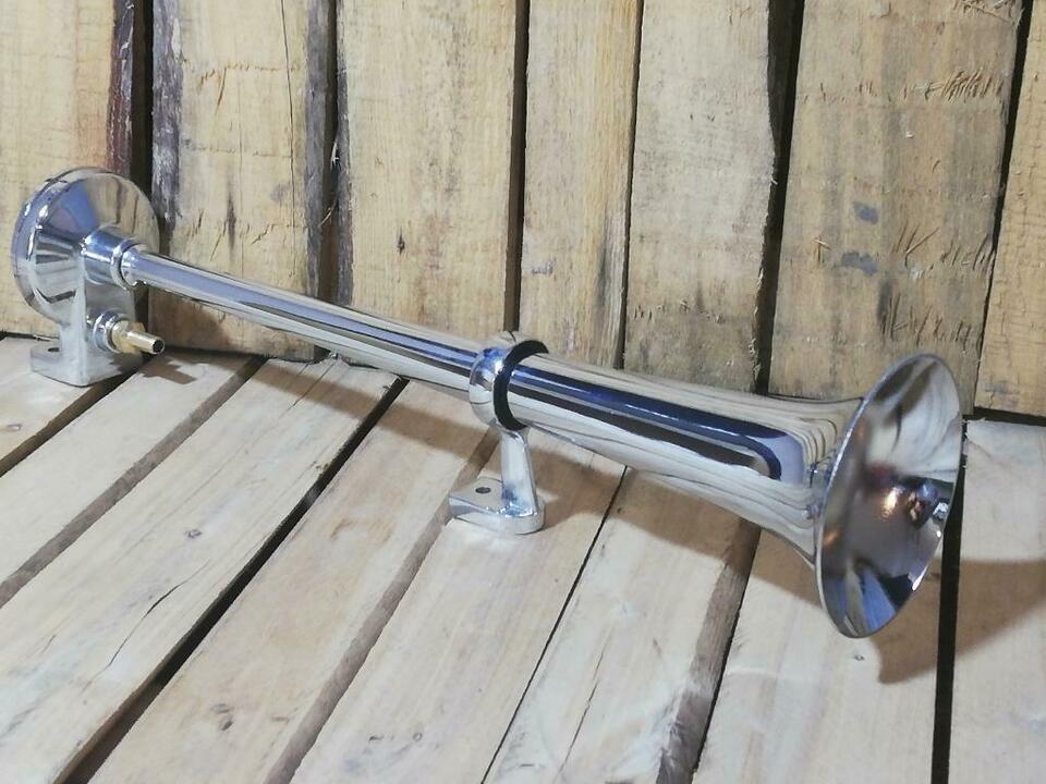 12V Drucklufthorn 1-Klang Horn mit Kompressor L=640mm Nebelhorn Signalhorn 02104 