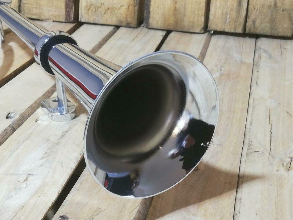 12V 600DB Nebelhorn Hupe Lufthorn Druckluft Fanfare Dual Trompete