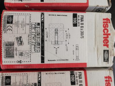 4 x Fischer-Nagelanker mit Nagelkopf Typ FNA II 6x30/ 5 | Zoll Lager