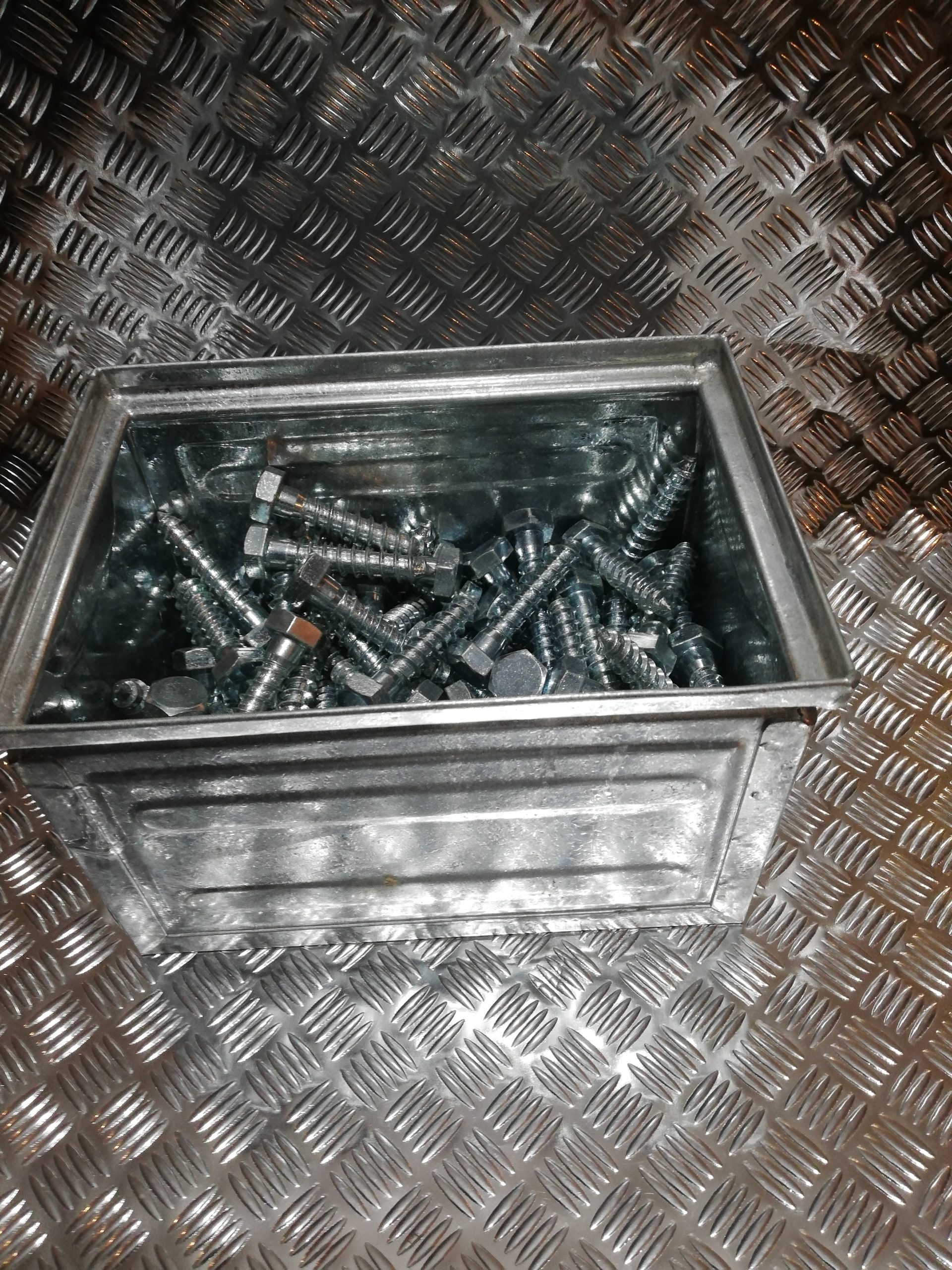 100x Schlüsselschrauben DIN 571  8 x 60 Stahl verzinkt Sechskant Holzschrauben 
