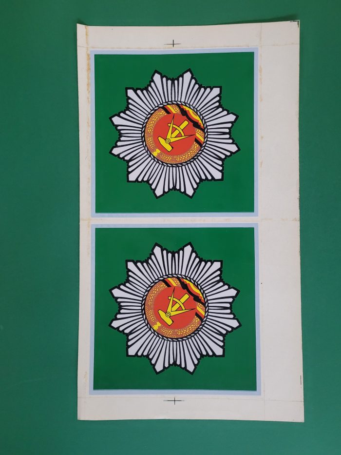 2X Original DDR MdI VP Paar Aufkleber Kfz Fahrzeug Pkw Volkspolizei Bereitschaften 20 cm