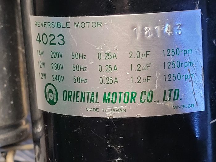 ORIENTAL MOTOR Reversible 4023 mit Getriebekopf 0037-132 – Bild 2